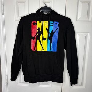 Smart Blanks Medium Black Cheer Graphic Hoodie Pullover